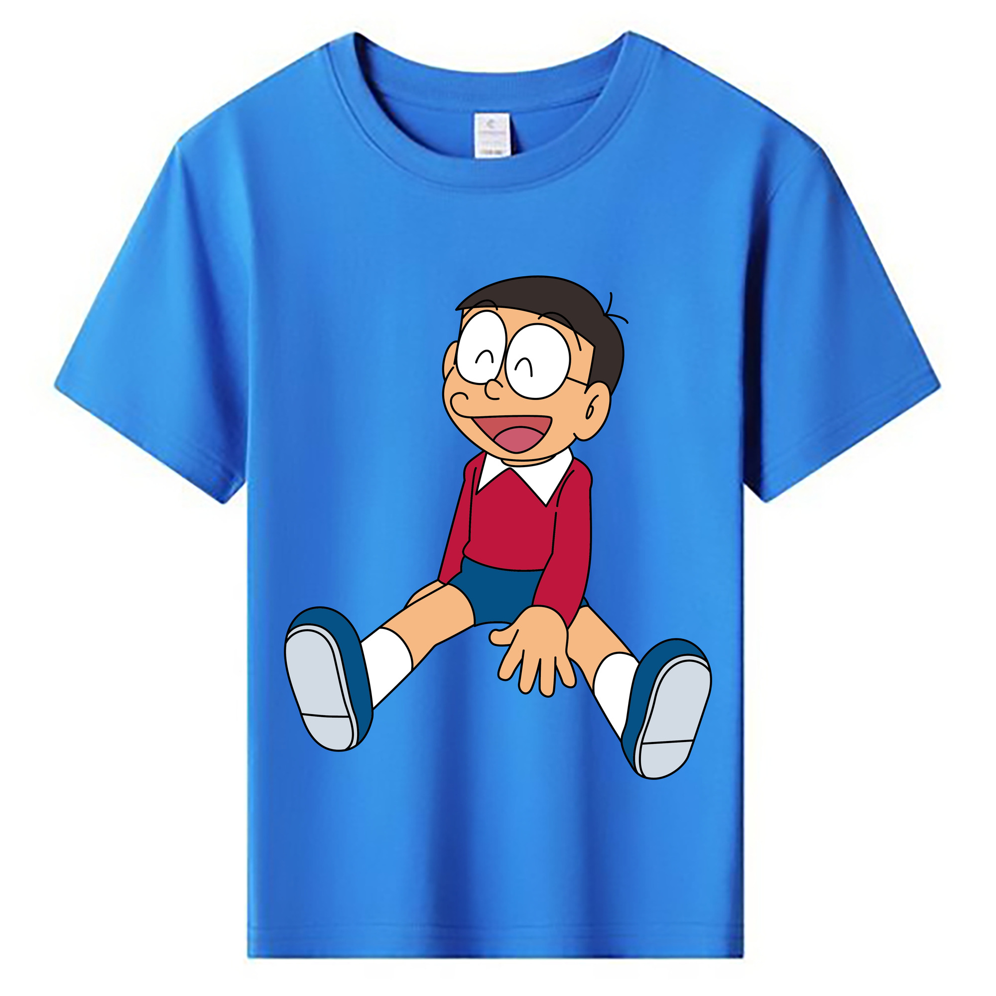 （画像用） ドラえもん 野比 のび太 Doraemon Nobita Nobi 綿100％キッズTシャツ（フロントプリント）